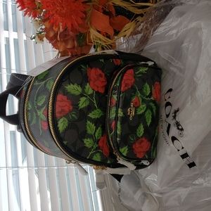 Coach mini back pack rose prints